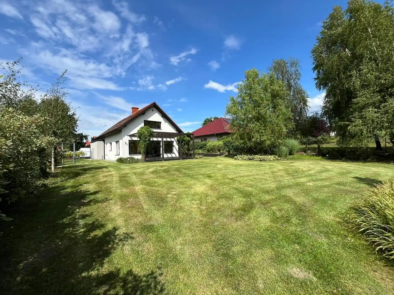 Koszenie trawy przy domu w Krakowie